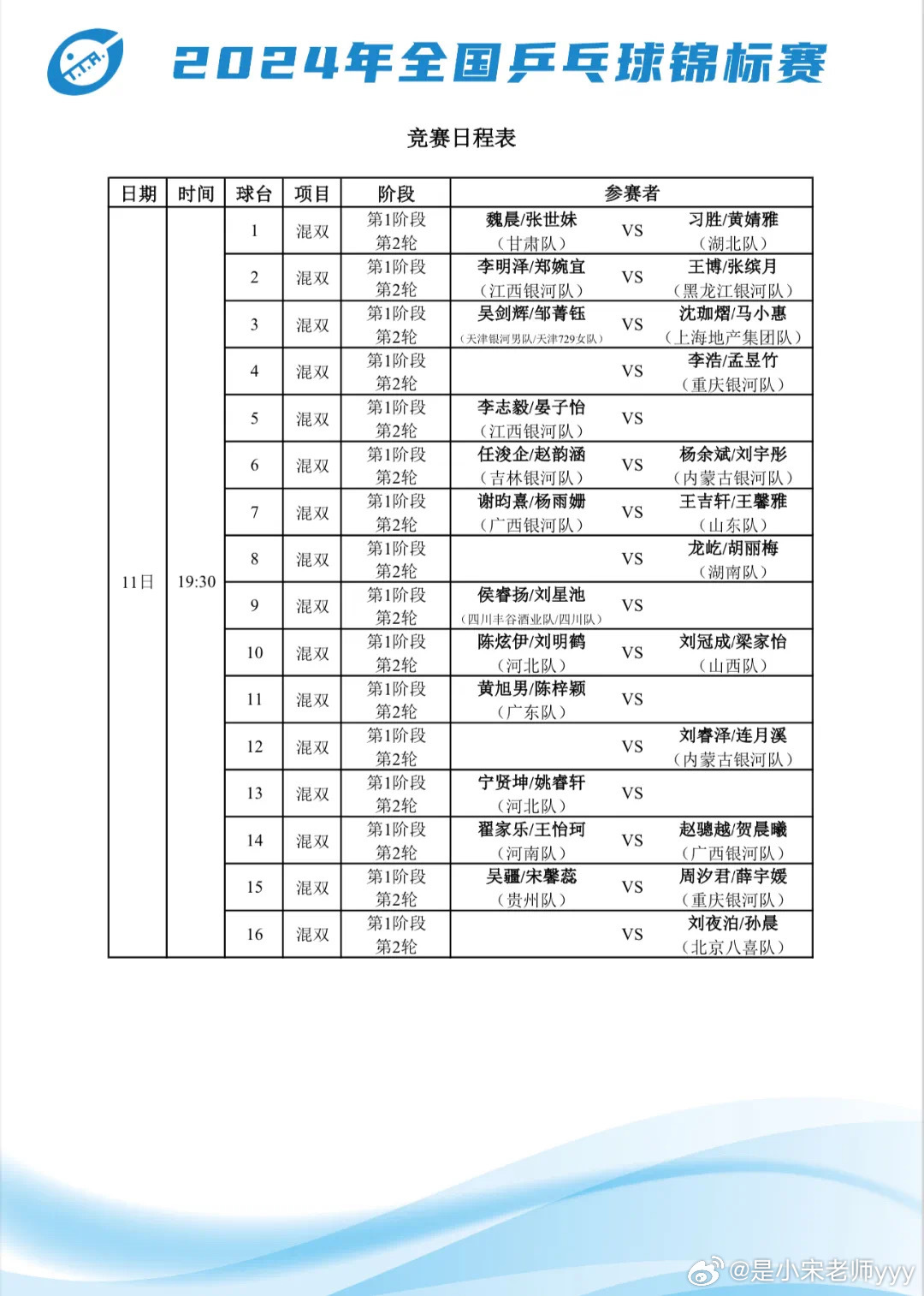 2024赛季乒超联赛赛程公布，热血激战拉开帷幕