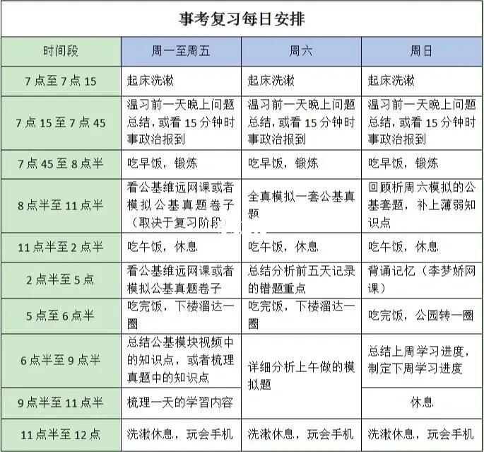 考编备考利器，每日计划表助力高效备考之路