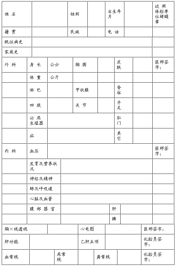 公务员体检项目一览表，了解体检流程与重要性