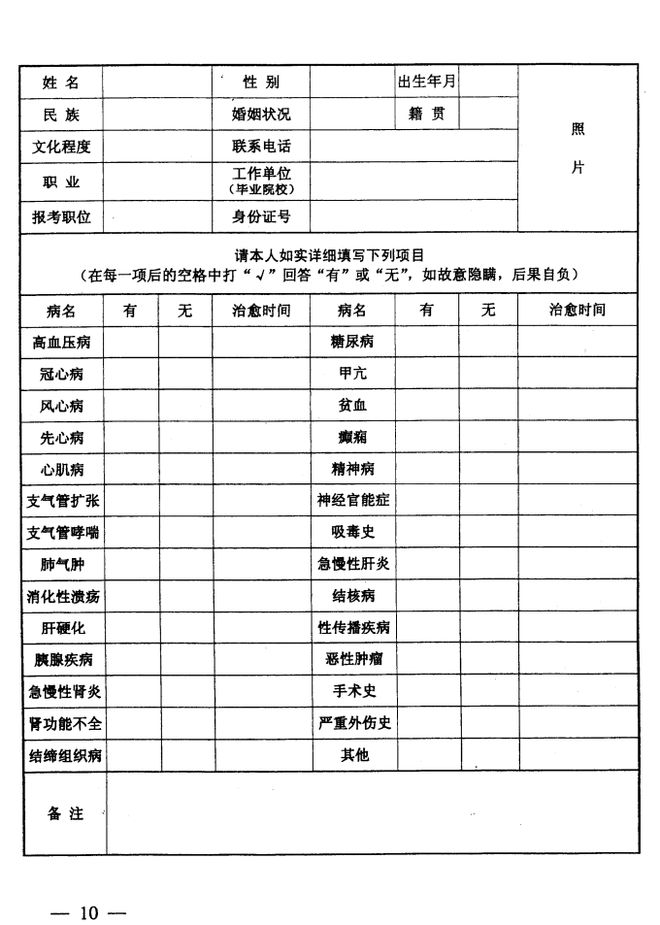 公务员体检表正式版出炉，重塑健康标准，选拔人才更精准