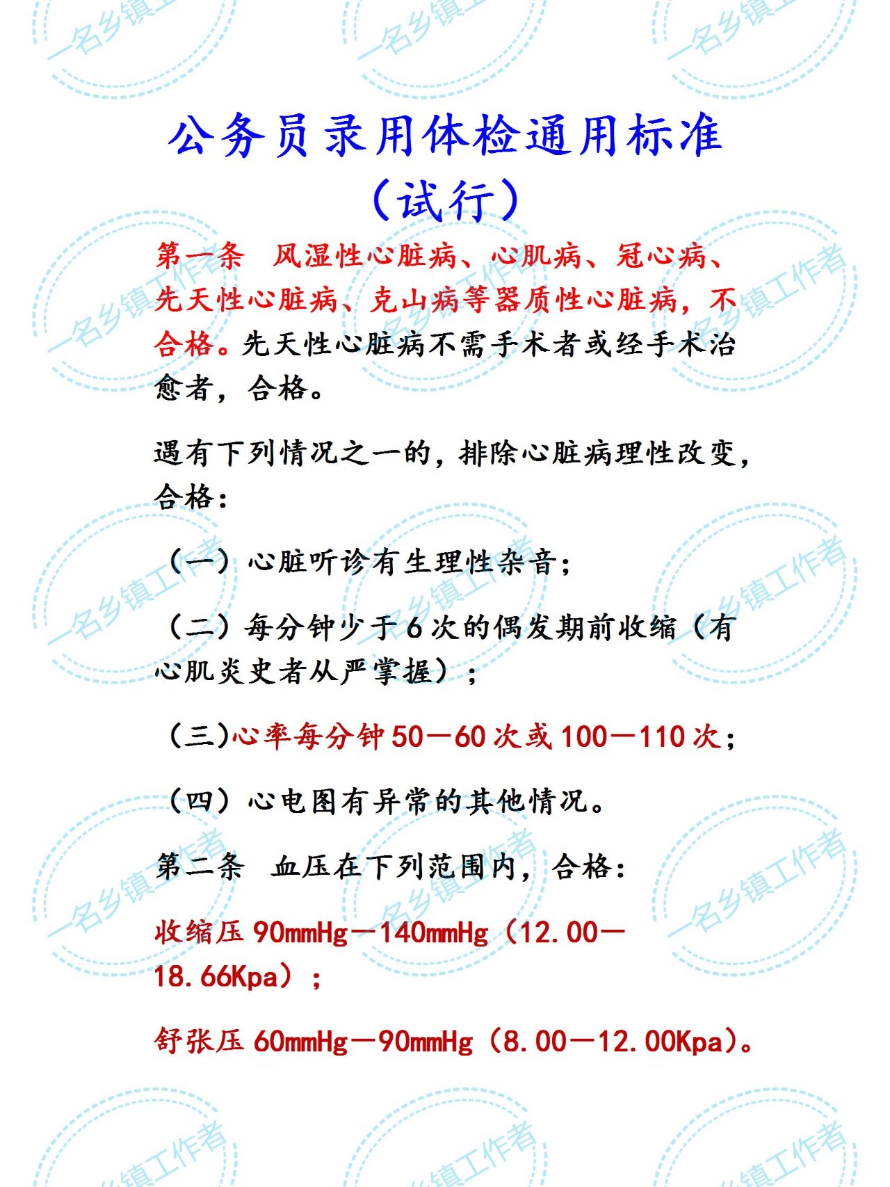 解读与应用，公务员录用体检通用标准2021版